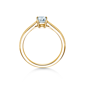 Verlobungsring Emerald Cross in 18K Gelbgold mit Labordiamant 1,00ct E/VS