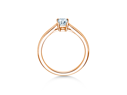Verlobungsring Emerald Cross in 18K Roségold mit Labordiamant 1,00ct E/VS