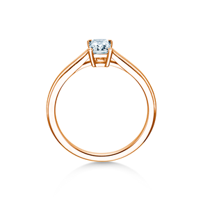 Verlobungsring Emerald Cross in 18K Roségold mit Labordiamant 1,00ct E/VS