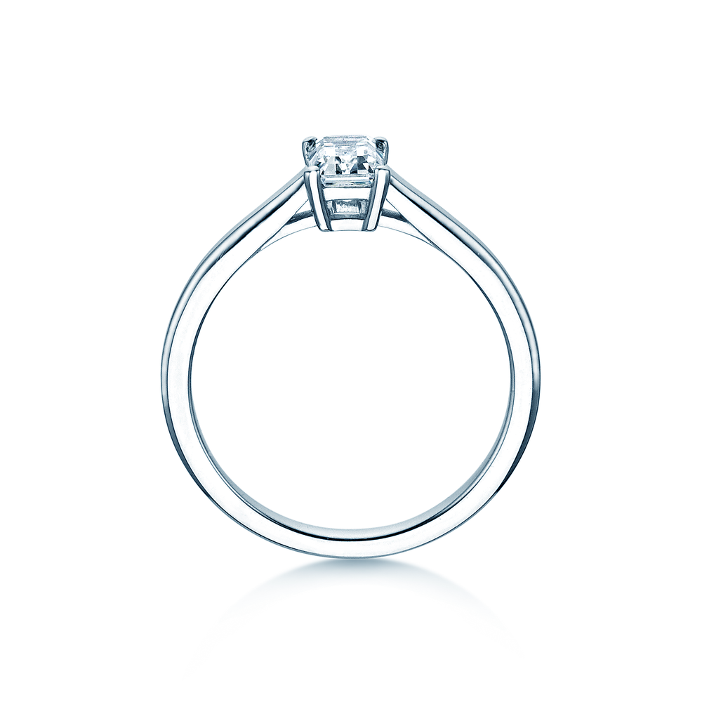 Verlobungsring Emerald Cross in Platin 950/- mit Labordiamant 2,50ct D/IF
