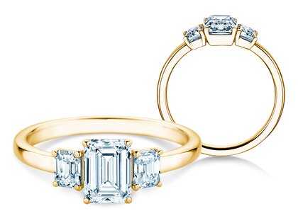 Verlobungsring Emerald Eden in 9K Gelbgold mit Labordiamanten 0,46ct E/VS