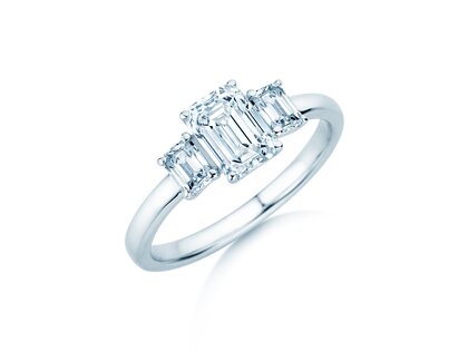 Verlobungsring Emerald Eden in 9K Weißgold mit Labordiamanten 0,46ct E/VS