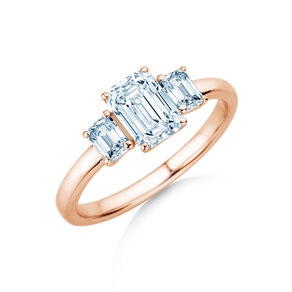 Verlobungsring Emerald Eden in 14K Roségold mit Diamanten 0,74ct G/VS