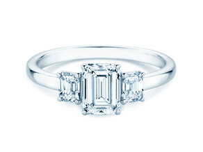 Verlobungsring Emerald Eden in 9K Weißgold mit Labordiamanten 0,46ct E/VS