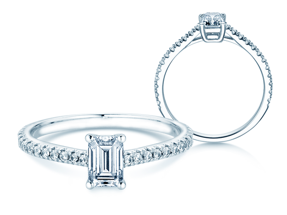 Verlobungsring Emerald Pavé