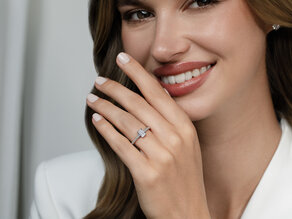 Verlobungsring Emerald Pavé in 14K Gelbgold mit Diamanten 0,94ct G/VS