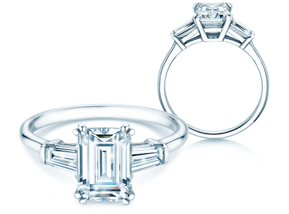 Verlobungsring Emerald Tapered Baguette Labordiamant
