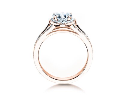 Verlobungsring Flame in 18K Roségold mit Diamanten 1,54ct G/SI