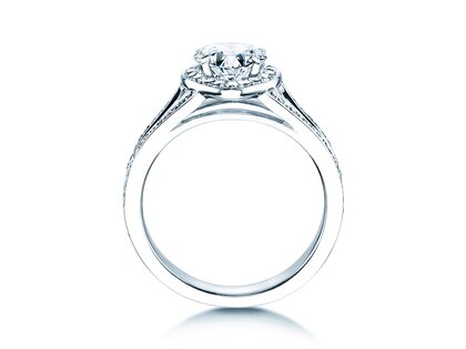 Verlobungsring Flame in 18K Weißgold mit Diamanten 1,54ct G/SI