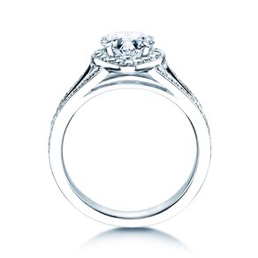 Verlobungsring Flame in 18K Weißgold mit Diamanten 1,54ct G/SI