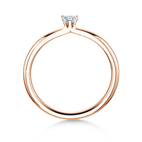 Verlobungsring Heart Clean in 9K Roségold mit Diamant 0,23ct G/SI