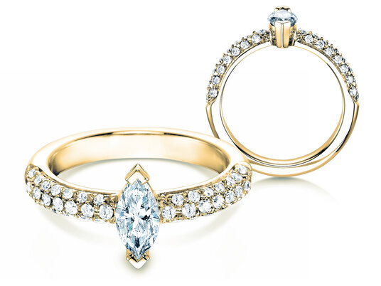 Verlobungsring Louis in 18K Gelbgold mit Diamanten 1,12ct G/SI