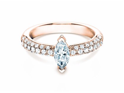 Verlobungsring Louis in 18K Roségold mit Diamanten 1,12ct G/SI