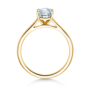 Verlobungsring Oval Cut in 9K Gelbgold mit Labordiamant 1,00ct E/VS
