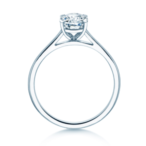 Verlobungsring Oval Cut in 14K Weißgold mit Labordiamant 2,00ct E/VS