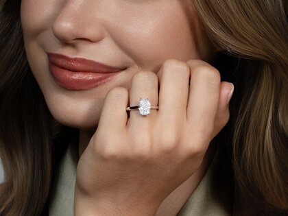 Verlobungsring Oval Cut in 9K Gelbgold mit Diamant 1,50ct G/SI