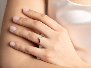 Verlobungsring Oval Cut in 18K Gelbgold mit Diamant 0,75ct G/SI