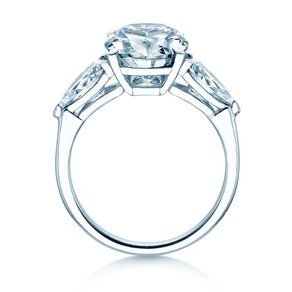 Verlobungsring Oval Pear Cut in 14K Weißgold mit Diamanten 0,82ct G/SI