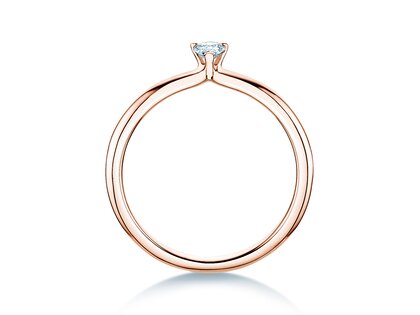 Verlobungsring Pear Clean in 14K Roségold mit Diamant 0,25ct G/SI