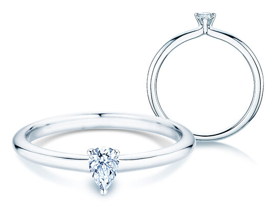 Verlobungsring Pear Clean