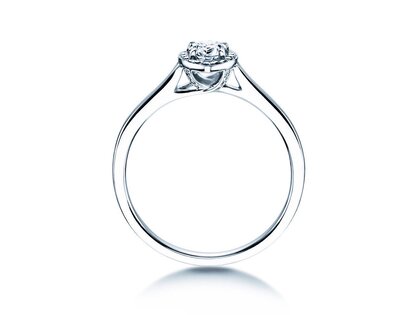 Verlobungsring Pear Shape in 9K Weißgold mit Labordiamanten 0,40ct E/VS