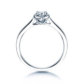 Verlobungsring Pear Shape in 9K Weißgold mit Labordiamanten 0,40ct E/VS