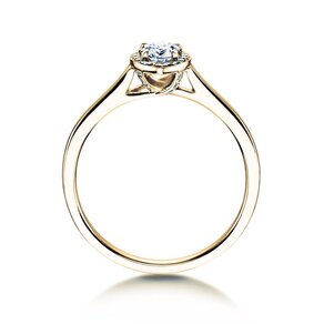 Verlobungsring Pear Shape in 9K Gelbgold mit Diamanten 0,40ct G/SI