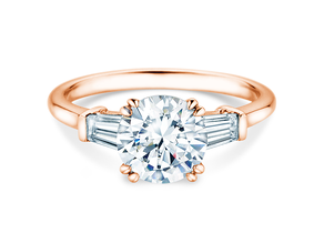 Verlobungsring Brilliant Tapered Baguette  in Roségold
