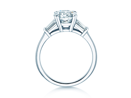 Verlobungsring Brilliant Tapered Baguette  in 14K Weißgold mit Diamanten 0,41ct G/SI