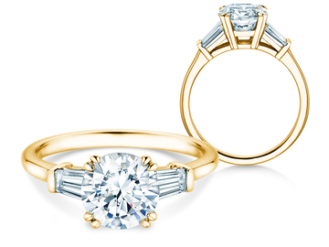 Verlobungsring Brilliant Tapered Baguette  Labordiamant