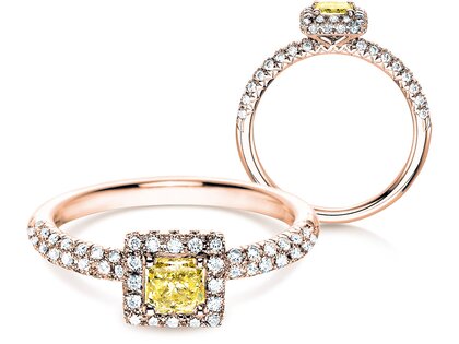 Verlobungsring Sophie in 18K Roségold mit Diamanten 1,02ct