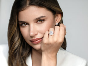 Verlobungsring The Orbit in 14K Weißgold mit Diamanten 0,94ct G/SI