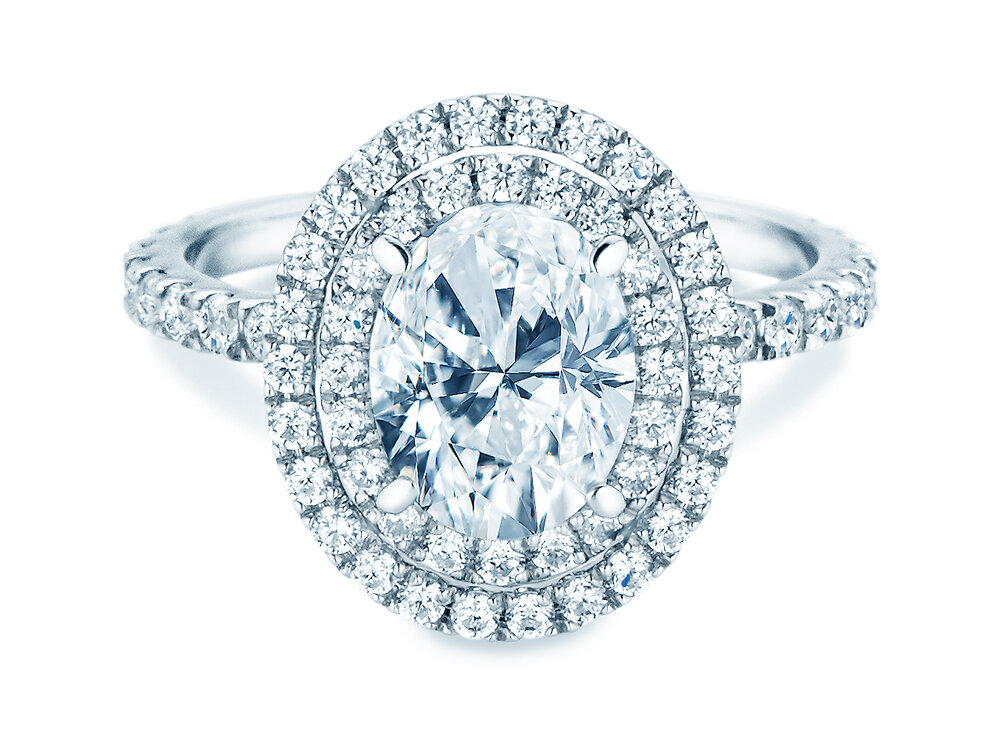 Verlobungsring The Orbit in 9K Weißgold mit Labordiamanten 1,67ct E/VS