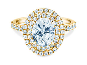 Verlobungsring The Orbit in 9K Gelbgold mit Labordiamanten 0,94ct E/VS