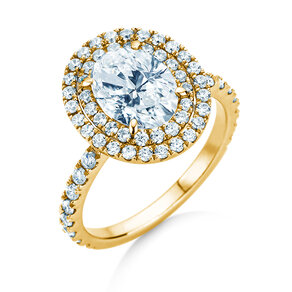 Verlobungsring The Orbit in 9K Gelbgold mit Labordiamanten 0,94ct E/VS
