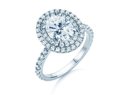 Verlobungsring The Orbit in 14K Weißgold mit Diamanten 0,94ct G/SI