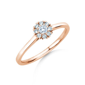 Verlobungsring Bloom in 18K Roségold mit Diamanten 0,22ct G/SI