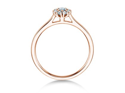 Verlobungsring Bloom in 18K Roségold mit Diamanten 0,22ct G/SI