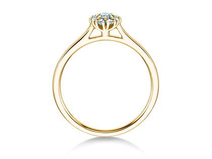 Verlobungsring Bloom in 14K Gelbgold mit Diamanten 0,22ct G/SI