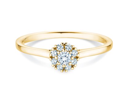 Verlobungsring Bloom in 14K Gelbgold mit Diamanten 0,22ct G/SI