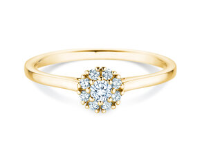 Verlobungsring Bloom in 14K Gelbgold mit Diamanten 0,22ct G/SI
