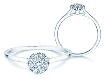 Verlobungsring Bloom in 14K Weißgold mit Diamanten 0,31ct G/SI
