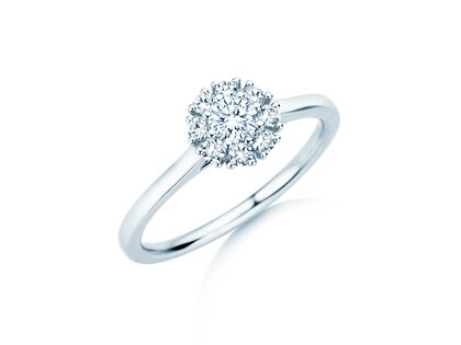 Verlobungsring Bloom in 14K Weißgold mit Diamanten 0,40ct G/SI