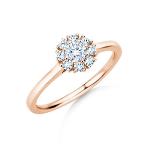 Verlobungsring Bloom in 14K Roségold mit Diamanten 0,40ct G/SI