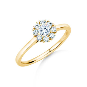 Verlobungsring Bloom in 14K Gelbgold mit Diamanten 0,40ct G/SI