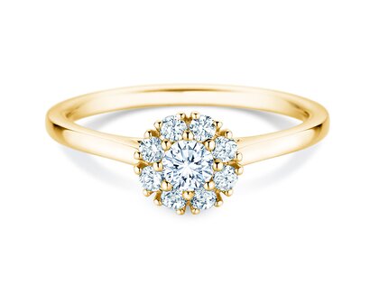 Verlobungsring Bloom in 14K Gelbgold mit Diamanten 0,40ct G/SI