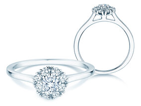 Verlobungsring Bloom in 18K Weißgold mit Diamanten 0,49ct G/SI