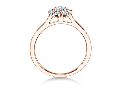 Verlobungsring Bloom in 18K Roségold mit Diamanten 0,49ct G/SI