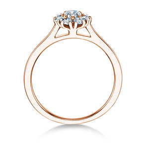 Verlobungsring Bloom in 18K Roségold mit Diamanten 0,49ct G/SI