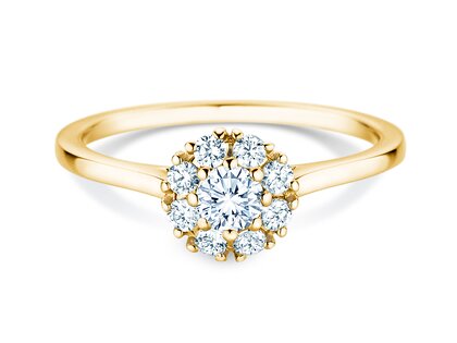 Verlobungsring Bloom in 14K Gelbgold mit Diamanten 0,49ct G/SI